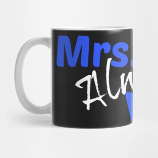 Mrs. Always Write (Blue) Mug